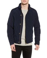 Navy Quilted Lightweight Bomber Jacket