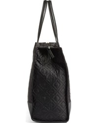Tory Burch Ella Packable Quilted Nylon Tote Black