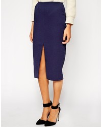 Asos Collection Quilted Split Front Pencil Skirt