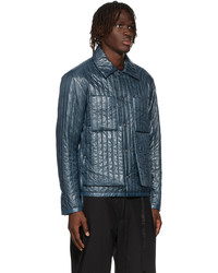 Craig Green Blue Quilted Worker Button Up Jacket