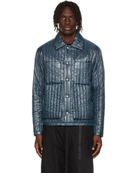 Craig Green Blue Quilted Worker Button Up Jacket
