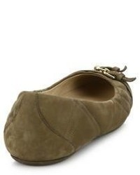 Burberry Avonwick Quilted Suede Ballet Flats