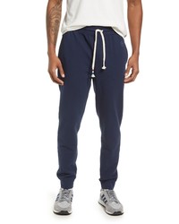 Navy Quilted Sweatpants