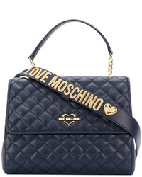 Love Moschino Flap Closure Quilted Tote