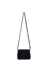 Saint Laurent Navy Toy Velvet Loulou Bag