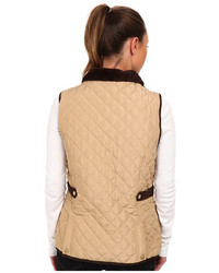Weatherproof Quilted Vest W Faux Fur And Faux Suede Trim