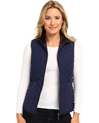 Weatherproof Quilted Vest W Faux Fur And Faux Suede Trim