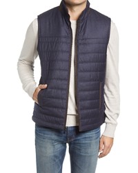 Johnston & Murphy Quilted Heathered Wool Blend Vest