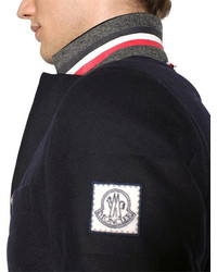 Moncler Gamme Bleu Quilted Flannel Wool Jacket