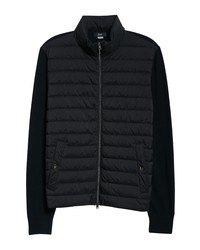 Herno Quilted Down Front Knit Cardigan