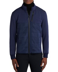 Bugatchi Water Resistant Hooded Jacket In Midnight At Nordstrom