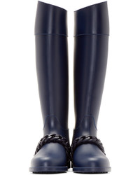 Givenchy Navy Chain Eva Rain Boots