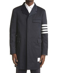 Thom Browne 4 Bar Unconstructed Cotton Chesterfield Coat