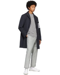 Thom Browne Navy Down 4 Bar Chesterfield Coat