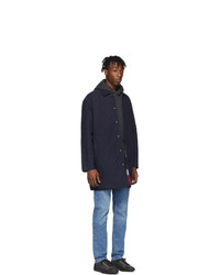 Levis Made and Crafted Navy Lmc Drovers Coat