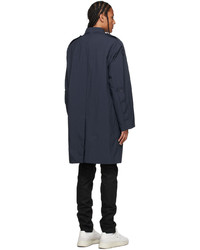 Kenzo Navy Packable Mac Coat