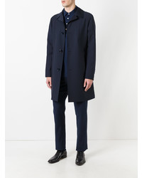 Mp Massimo Piombo Single Breasted Raincoat Blue