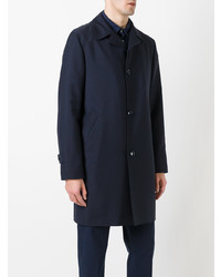 Mp Massimo Piombo Single Breasted Raincoat Blue