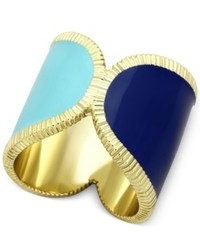 Glitterrings 14k Gold Plated Navy Yin Yang Band Ring