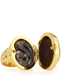Alexis Bittar Hidden Serpent Locket Ring Size 7