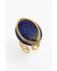 Lapis Panacea Adjustable Wire Wrapped Ring