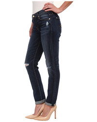 7 For All Mankind Josefina With Knee Holes In Marie Vintage Blue 3