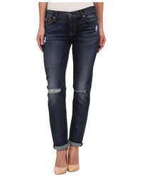 7 For All Mankind Josefina With Knee Holes In Marie Vintage Blue 3
