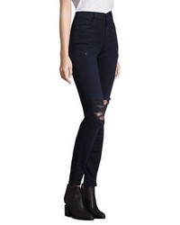 J Brand Maria High Rise Distressed Skinny Jeans