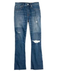 Madewell Cali Ripped Demi Bootleg Crop Jeans