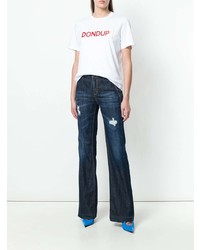 Dondup Faded Distressed Detail Flared Jeans
