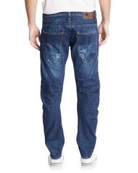 G Star Arc 3d Distressed Slim Straight Jeans