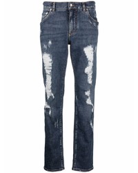 Dolce & Gabbana Bleached Distressed Denim Pants