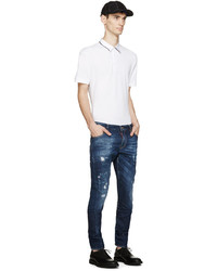 DSQUARED2 Blue Bocca Chicca Sexy Twist Jeans
