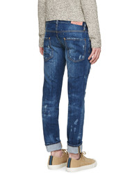 DSQUARED2 Blue Distressed Clet Jeans