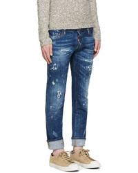 DSQUARED2 Blue Distressed Clet Jeans