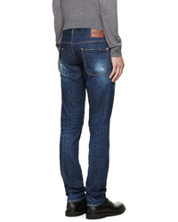 DSQUARED2 Blue Faded Distressed Jeans