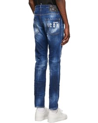 DSQUARED2 Blue Icon Spray Cool Guy Jeans