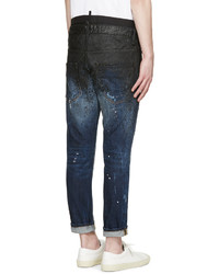 DSQUARED2 Blue Painted Layered Jeans