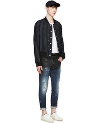 DSQUARED2 Blue Painted Layered Jeans