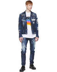 DSQUARED2 Blue Ripped Jeans