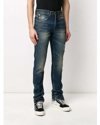 Off-White Contrasting Patch Straight Leg Jeans