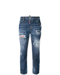 Dsquared2 Cool Girl Cropped Distressed Jeans