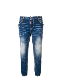 Dsquared2 Cropped Faded Jeans