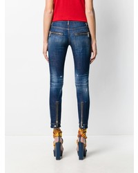 Dsquared2 Cropped Jeans With Zip Embellisht