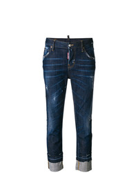 Dsquared2 Cropped Washed Out Jeans