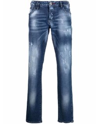 Philipp Plein Destroyed Straight Cut Jeans