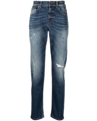 7 For All Mankind Distress Bleached Jeans