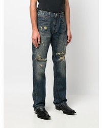 Flaneur Homme Distressed Detail Denim Jeans