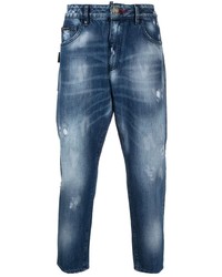 Philipp Plein Distressed Detroit Fit Cropped Jeans