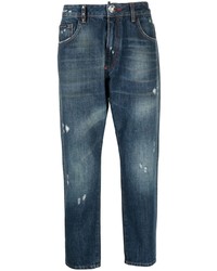 Philipp Plein Distressed Effect Cropped Jeans